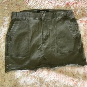 EXPRESS military green mini skirt 6